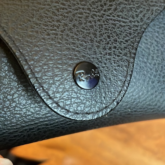 Black Leather Ray-Ban Glasses Case - Picture 2 of 5